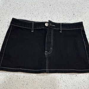 Dark Wash Denim Micro Mini Skirt